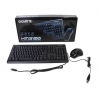 Комплект клавиатура с мишка и кирилица GIGABYTE, USB 2.0, Черен - водоустойчи?