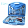 Комплект инструменти - гедоре в куфар ZHONGXIN TOOLS, 61 части 1/4"&1/2