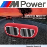BMW DESIGN RED портативна тонколона, мощна с кристален звук, FM, MP3, SD, AUX
