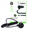 Зарядно за автомобли BELKIN с два USB порта и вграден кабел за iPhone