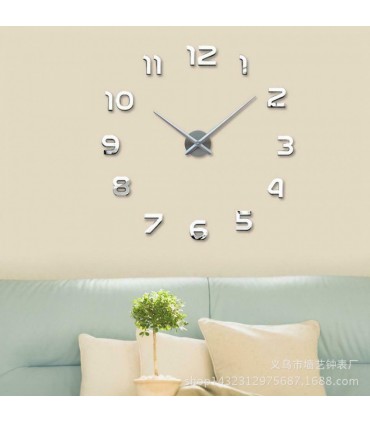 Стенен часовник с 3D арабски цифри