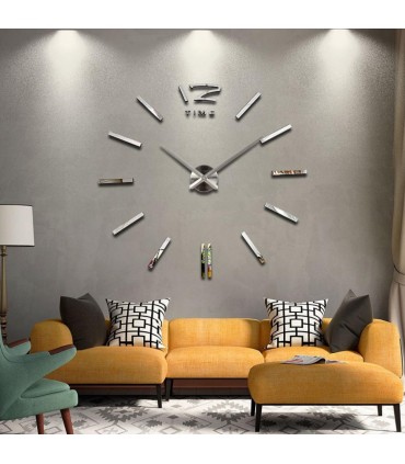 Самозалепващ 3D стенен часовник с чертички
