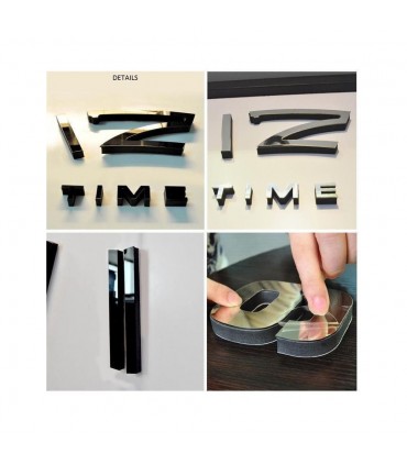 Самозалепващ 3D стенен часовник с чертички