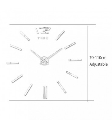 Самозалепващ 3D стенен часовник с чертички