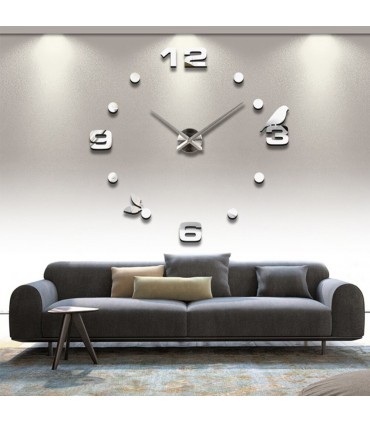 Декоративен стенен часовник без рамка с 3д цифри