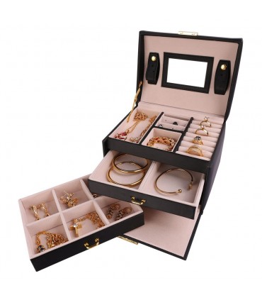 Кутия за бижута тип куфар - код 1756