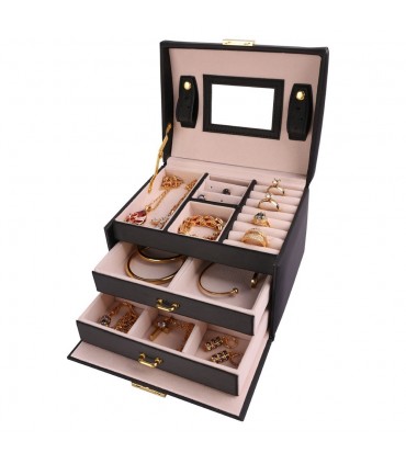 Кутия за бижута тип куфар - код 1756