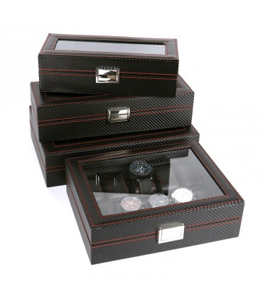 Карбонова кутия за часовници за 12 часовника