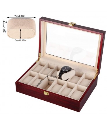 Дървена кутия за 12 часовника