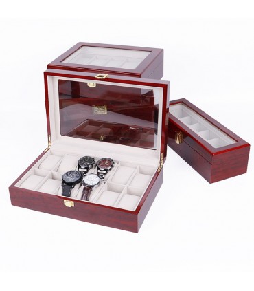 Дървена кутия за 12 часовника