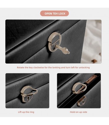 Голямо луксозно куфарче за бижута - ЧЕРЕН ЦВЯТ модел 1119