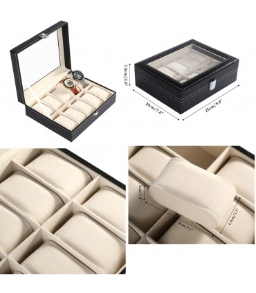 Кожена кутия за 10 бр. часовници