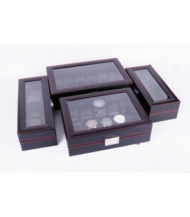 Карбонова кутия за часовници за 10 часовника