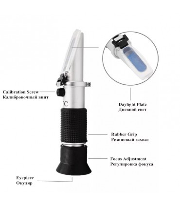 Рефрактометър за захар и алкохол