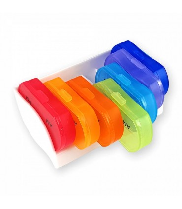 Разноцветни кутии за хапчета с дните от седмицата 7 х 10 см