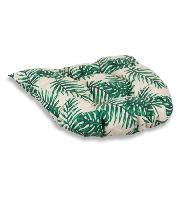 Подова възглавница Подкова Зелени тропически листа 45x50cm