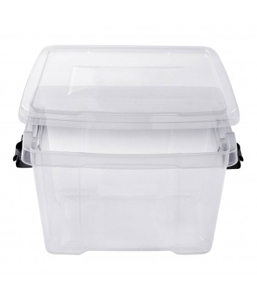 Кутия за съхранение на пластмаса Прозрачен пластмасов капак 12lt