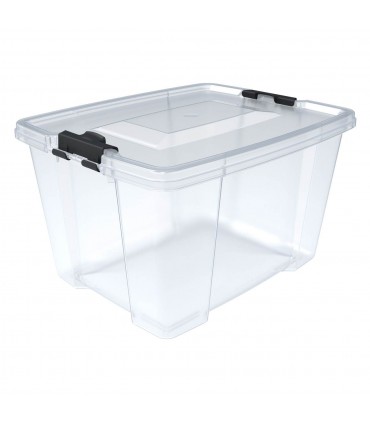 Кутия за съхранение на пластмаса Прозрачен пластмасов капак 30lt