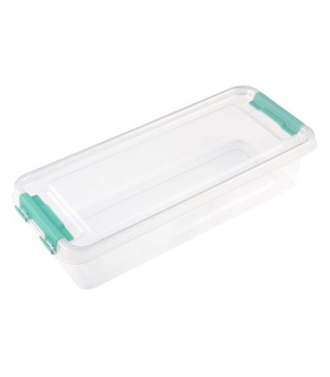 Пластмасова кутия за съхранение Прозрачна с клипс 1.2lt