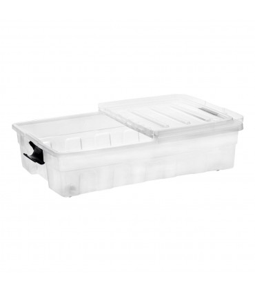 Кутия за съхранение на пластмаса Прозрачен сгъваем капак Пластмасова кутия за съхранение на колела 32lt