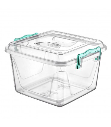Кутия за съхранение Прозрачна с капак Вераман дръжки 6lt