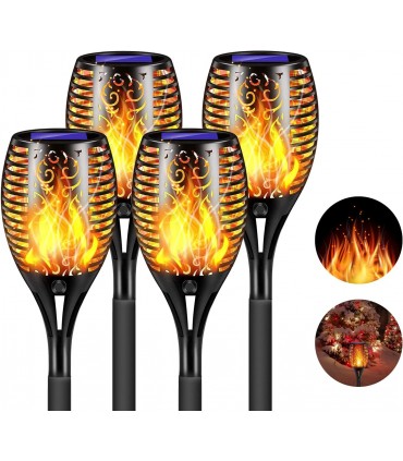 Соларна лед лампа с пламък ефект