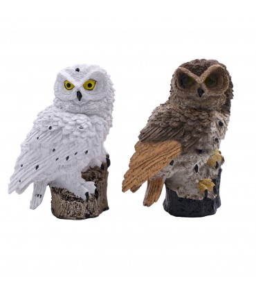 Соларна LED градинска лампа във формата на сова