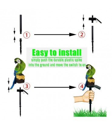 Соларна лампа за градина Папагал