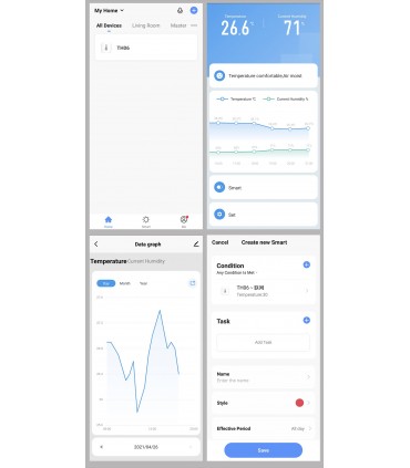 WiFi сензор за температура и влажност Tuya / Smartlife