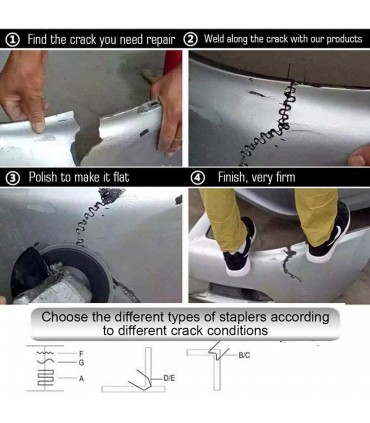 Поялник за лепене на пластмаса 70W в комплект с 200 скоби