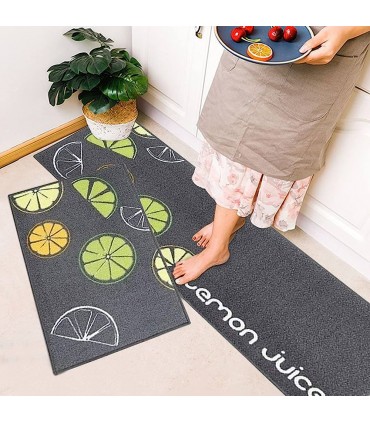 Килимче за кухня от 2 части - модел "Лимони"