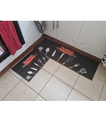 Килимче за кухня тип пътека от 2 части - Модел КУХНЕНСКИ ПРИБОРИ