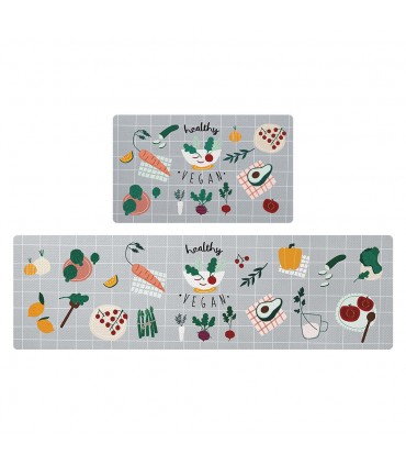 Пътека за кухня от мемори пяна с размери 45х75см + 45х150см - модел HEALTHY VEGAN