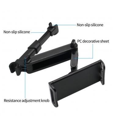 Телескопична стойка за телефон за седалка на кола