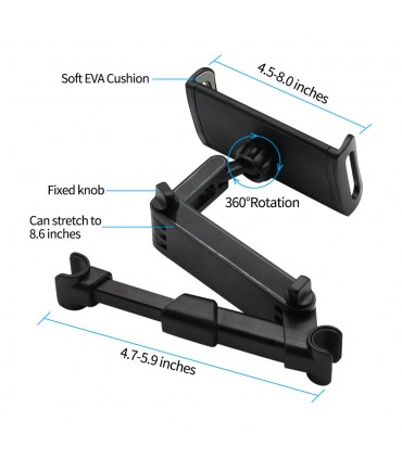 Телескопична стойка за телефон за седалка на кола