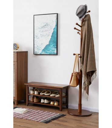 Етажерка за обувки с пейка с размери 80x42x30см