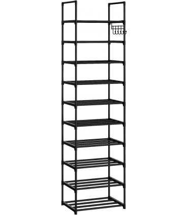 Висок стелаж за обувки с 10 рафта - 200х44х30см