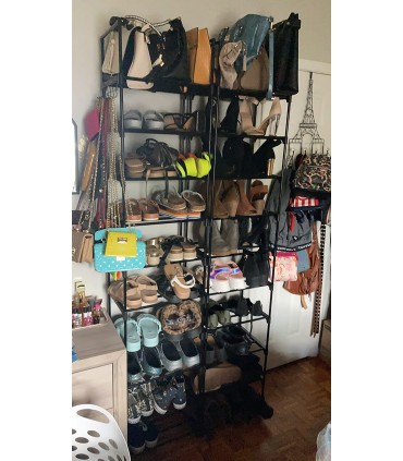 Висок стелаж за обувки с 10 рафта - 200х44х30см