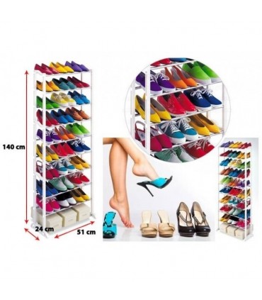 Сглобяема етажерка за обувки за до 30 чифта обувки
