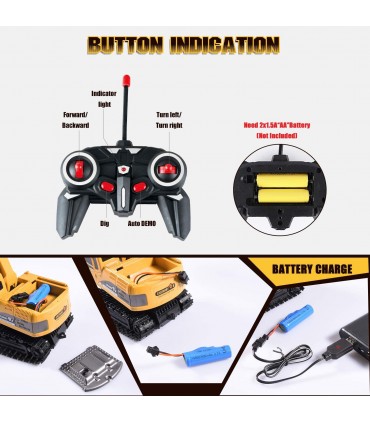 Багер с дистанционно управление и акумулаторна батерия