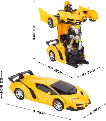 Трансформърс кола робот с дистанционно управление - ЖЪЛТ ЦВЯТ