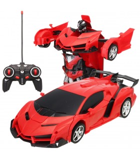 Кола транспормърс робот с дистанционно управление - ЧЕРВЕН ЦВЯТ