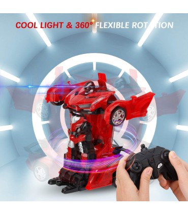 Кола транспормърс робот с дистанционно управление - ЧЕРВЕН ЦВЯТ