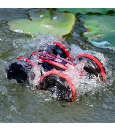 Червена детска количка Амфибия за вода и суша с 2 дистанционни