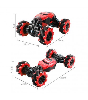 Кола трансформър с гривна за жестово управление 4WD - ЧЕРВЕН ЦВЯТ