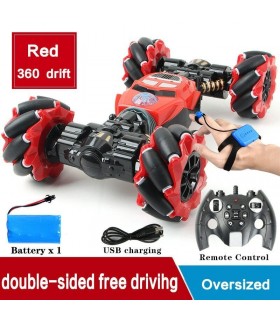 Кола трансформър с гривна за жестово управление 4WD - ЧЕРВЕН ЦВЯТ