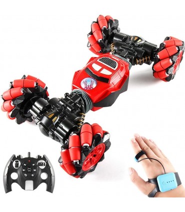 Кола трансформър с гривна за жестово управление 4WD - ЧЕРВЕН ЦВЯТ