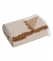 Декоративен килим за двуместен диван Beige Bicolor Fringes White Brown 230x180cm