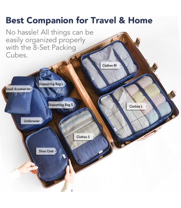 Комплект 8 броя органайзери за куфар за дрехи и козметика