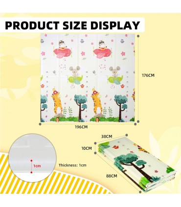 Сгъваемо детско килимче за игра, топлоизолиращо 180x200х1см - Превозни средства + Животни в самолет